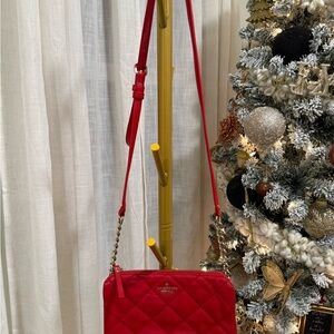 Kate Spade Harbor Emerson Place Red Quilted Leather Crossbody Bag